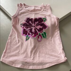 🔥 10/$25 - Pink Sequin Flower Tank Top
